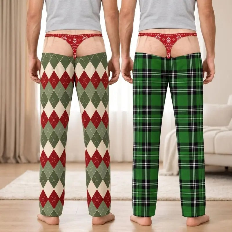 Family Matching Christmas Pajama Pants – Underwear Illusion Print
