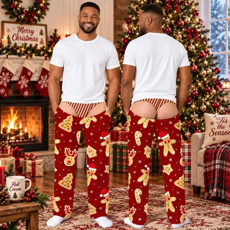 Men’s Plaid Illusion Pajama Pants – Custom Christmas Gag Gift