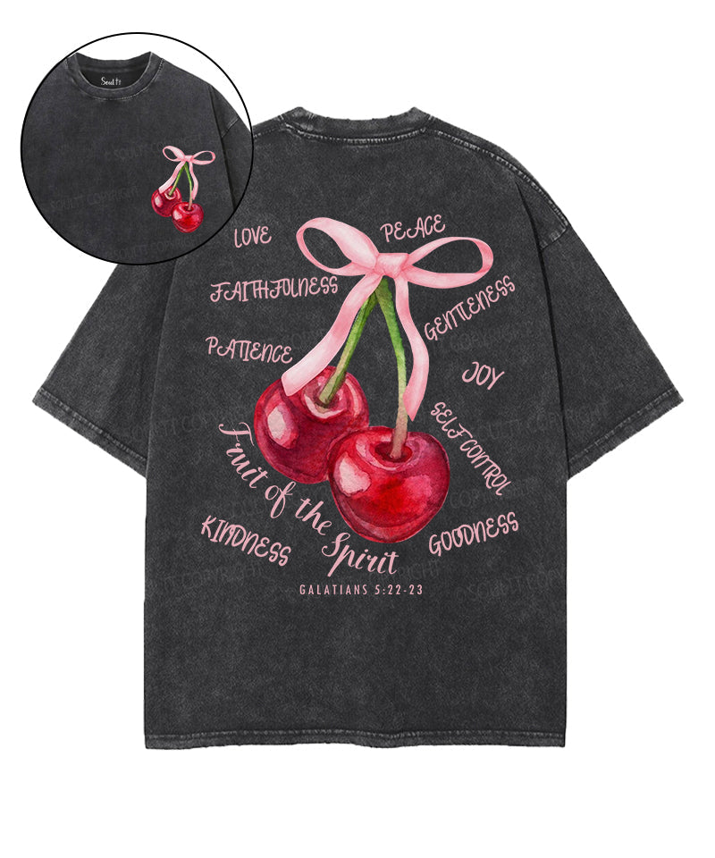 Fruit Of The Spirit Double Sided Washed Christian T-shirt