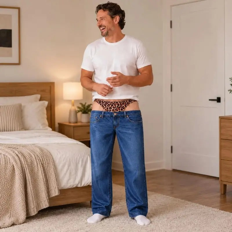 Fake Jeans Christmas Pajama Pants – Funny Holiday Print