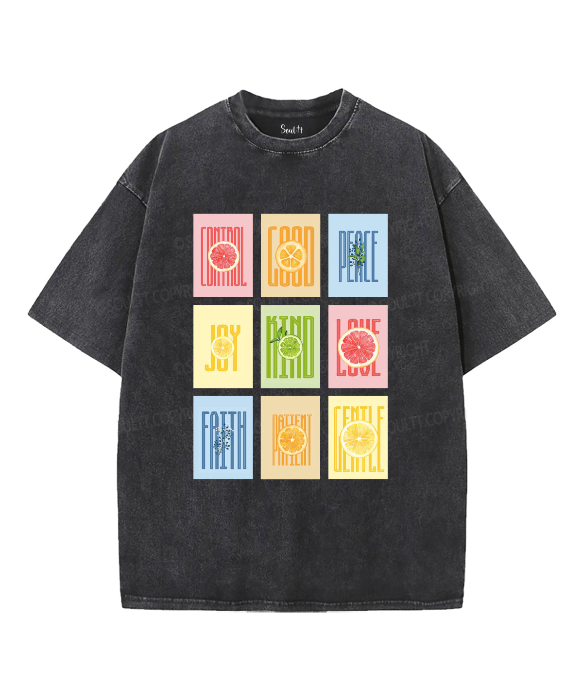 Fruit Of The Spirit Washed Christian T-shirt