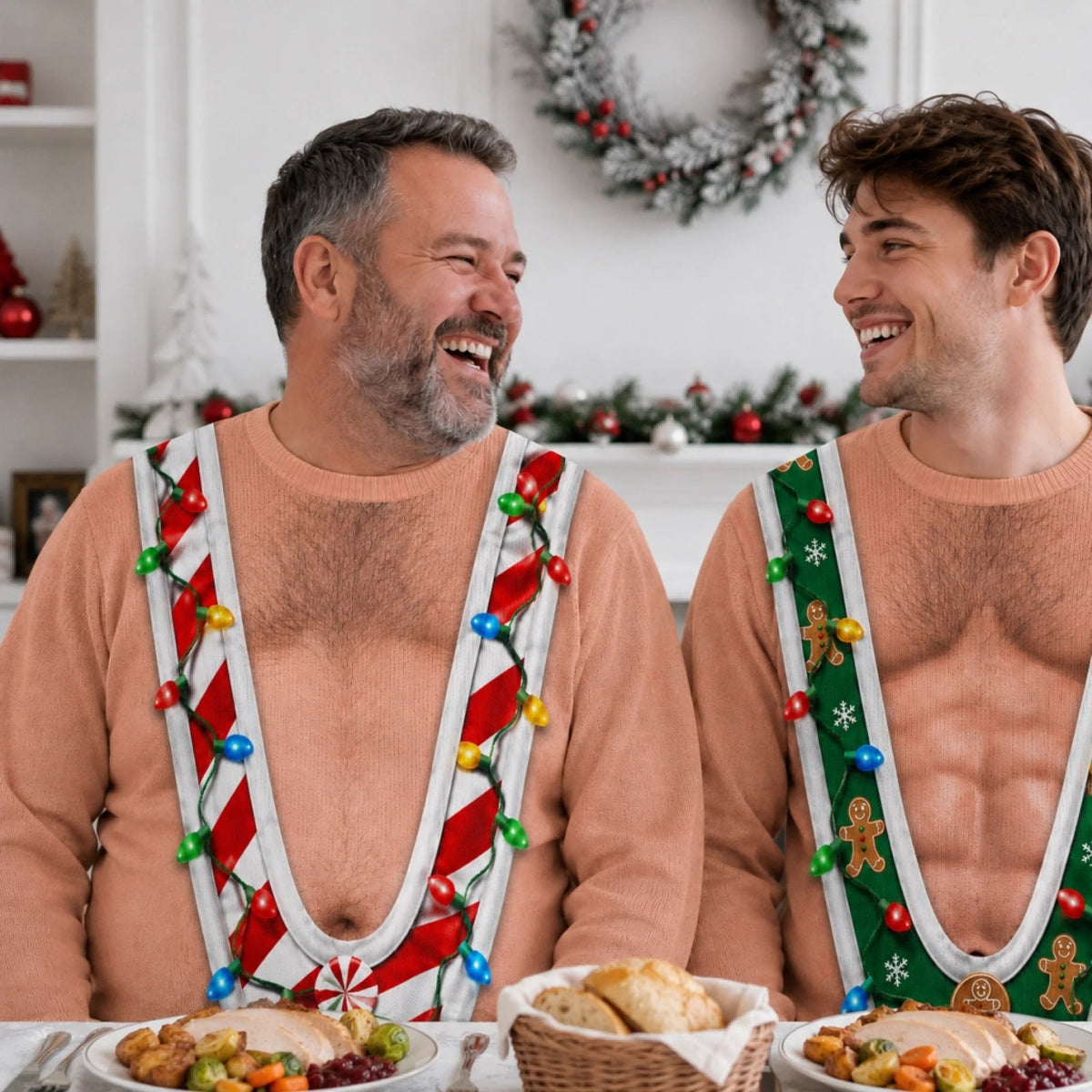 My Belly Brings the Cheer Ugly Christmas Sweater – Funny Holiday Sweatshirt for Men