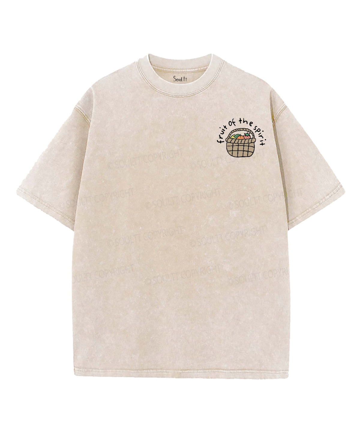 Fruit Of The Spirit Double Sided Washed Christian T-shirt