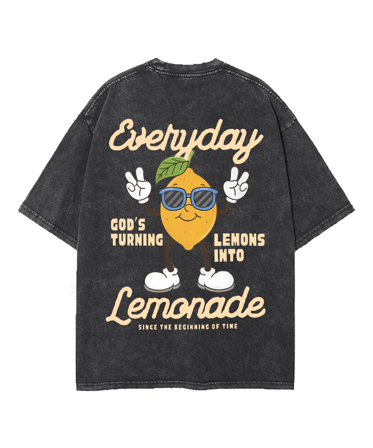 God's Turning Lemons Double Sided Unisex Washed Christian T-shirt