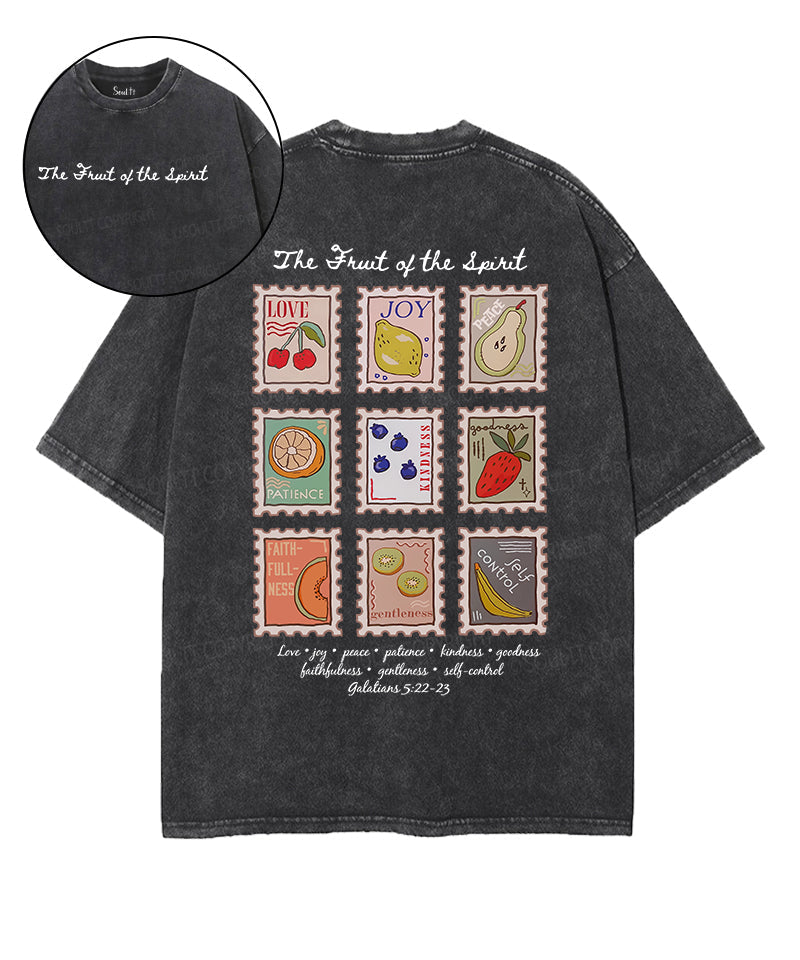Fruit Of The Spirit Double Sided Unisex Washed Christian T-shirt