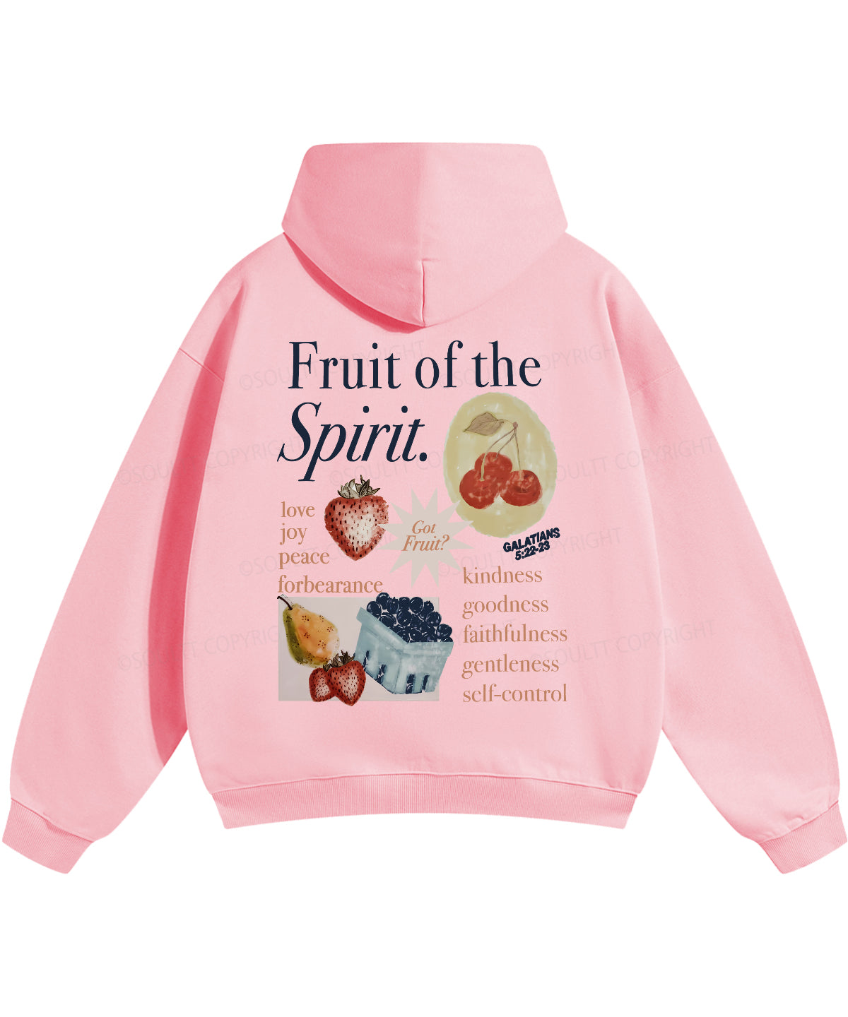 Fruit Of The Spirit Double Sided Christian Hoodie