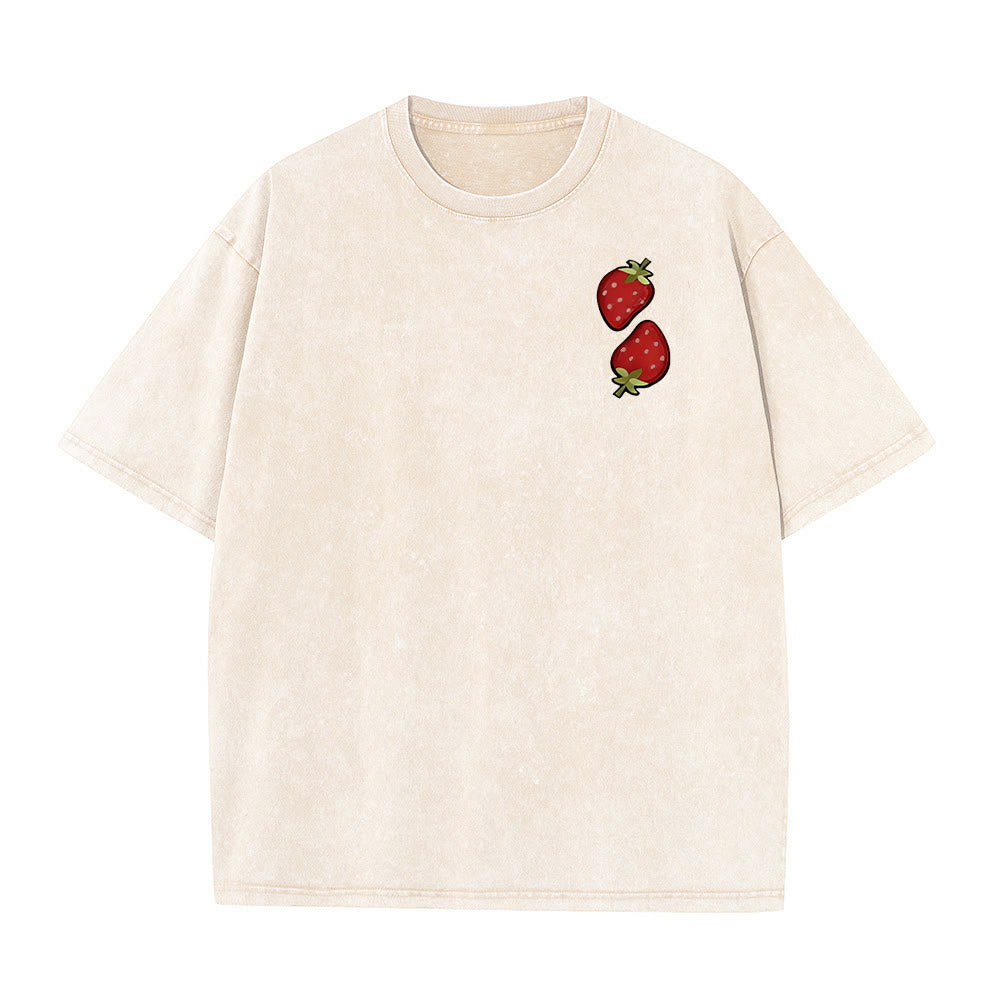 Christianartworkshop Fruit Of The Spirit Double Sided Unisex Washed T-shirt