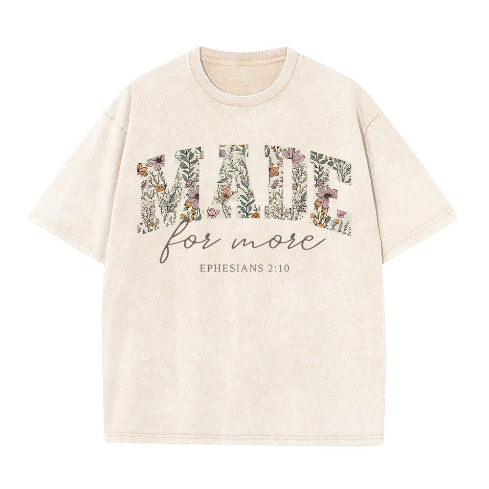 Christianartworkshop Made for More Washed T-Shirt