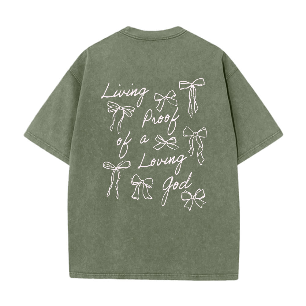 Christianartworkshop Living Proof Of A Loving God Unisex Washed T-shirt