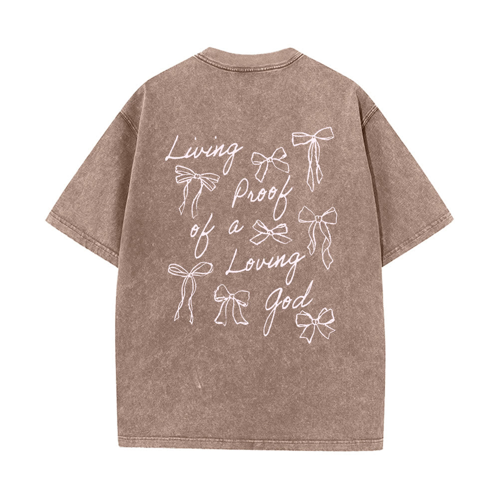 Christianartworkshop Living Proof Of A Loving God Unisex Washed T-shirt