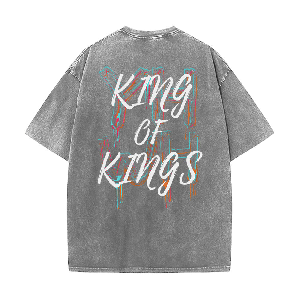 Christianartworkshop King Of Kings Unisex Washed T-shirt