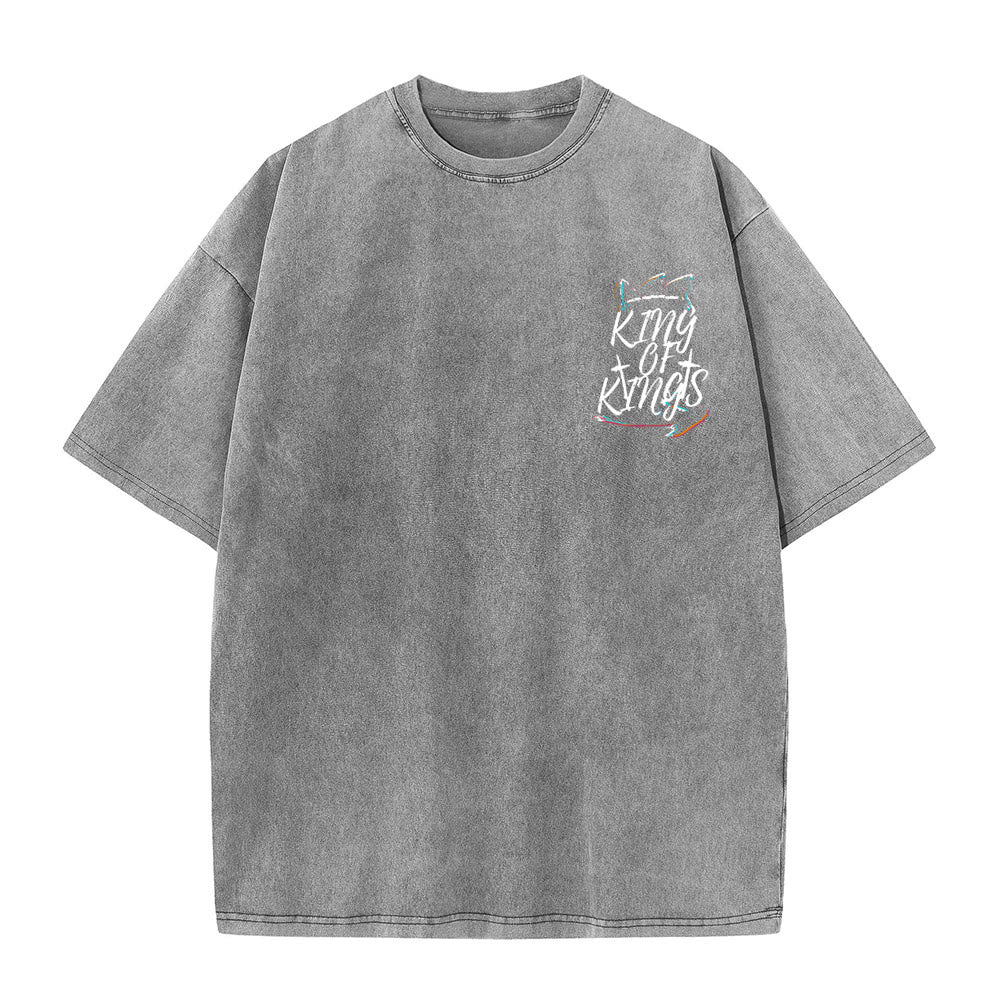 Christianartworkshop King Of Kings Unisex Washed T-shirt