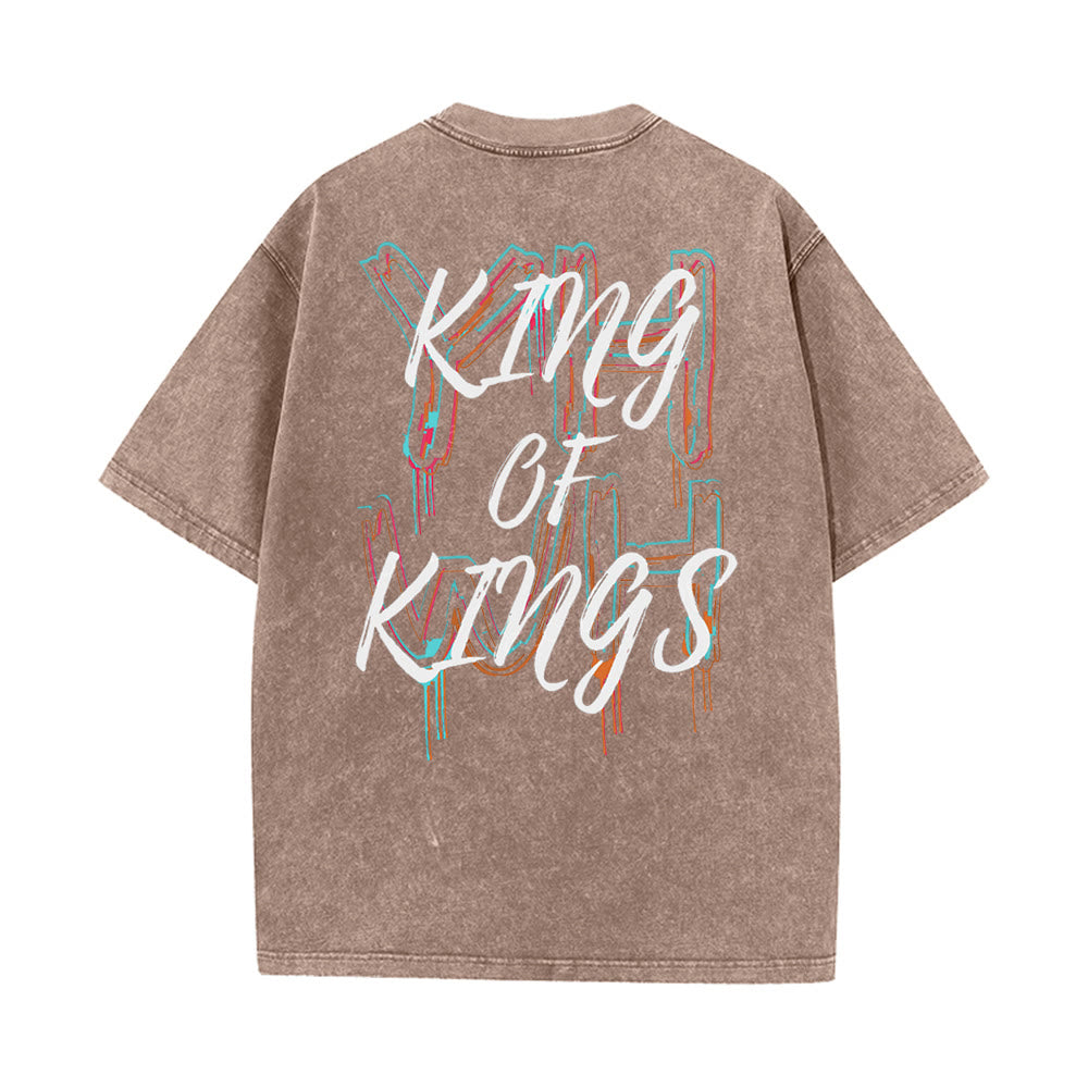 Christianartworkshop King Of Kings Unisex Washed T-shirt