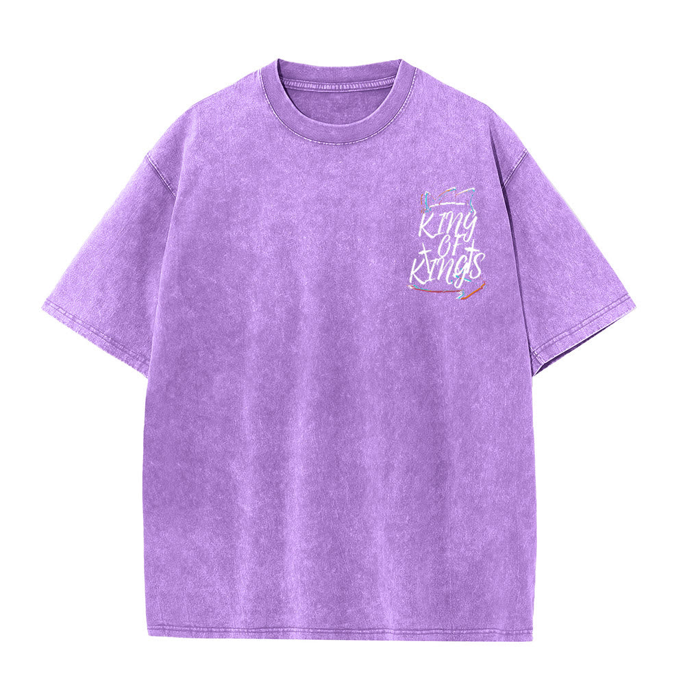 Christianartworkshop King Of Kings Unisex Washed T-shirt