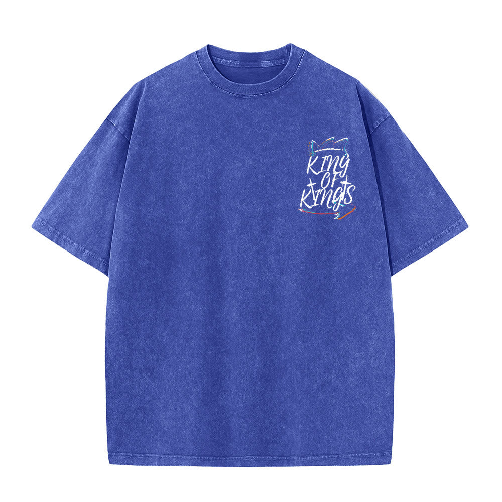Christianartworkshop King Of Kings Unisex Washed T-shirt