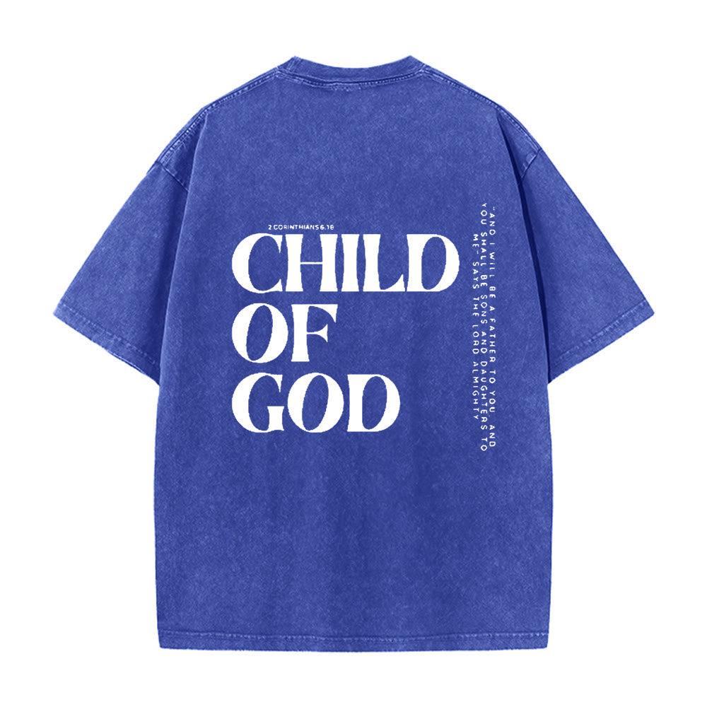 Christianartworkshop Child of God Graphic Unisex Washed T-Shirt