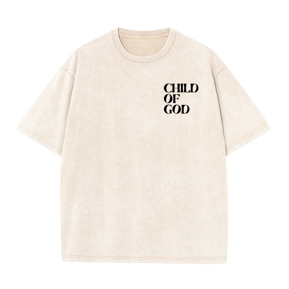 Christianartworkshop Child of God Graphic Unisex Washed T-Shirt