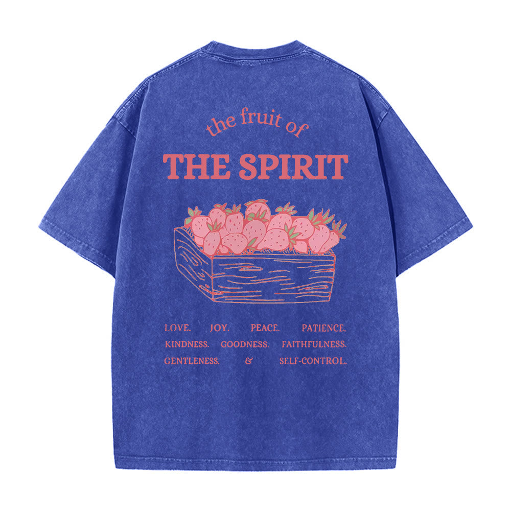 Christianartworkshop Fruit Of The Spirit Unisex Washed T-Shirt