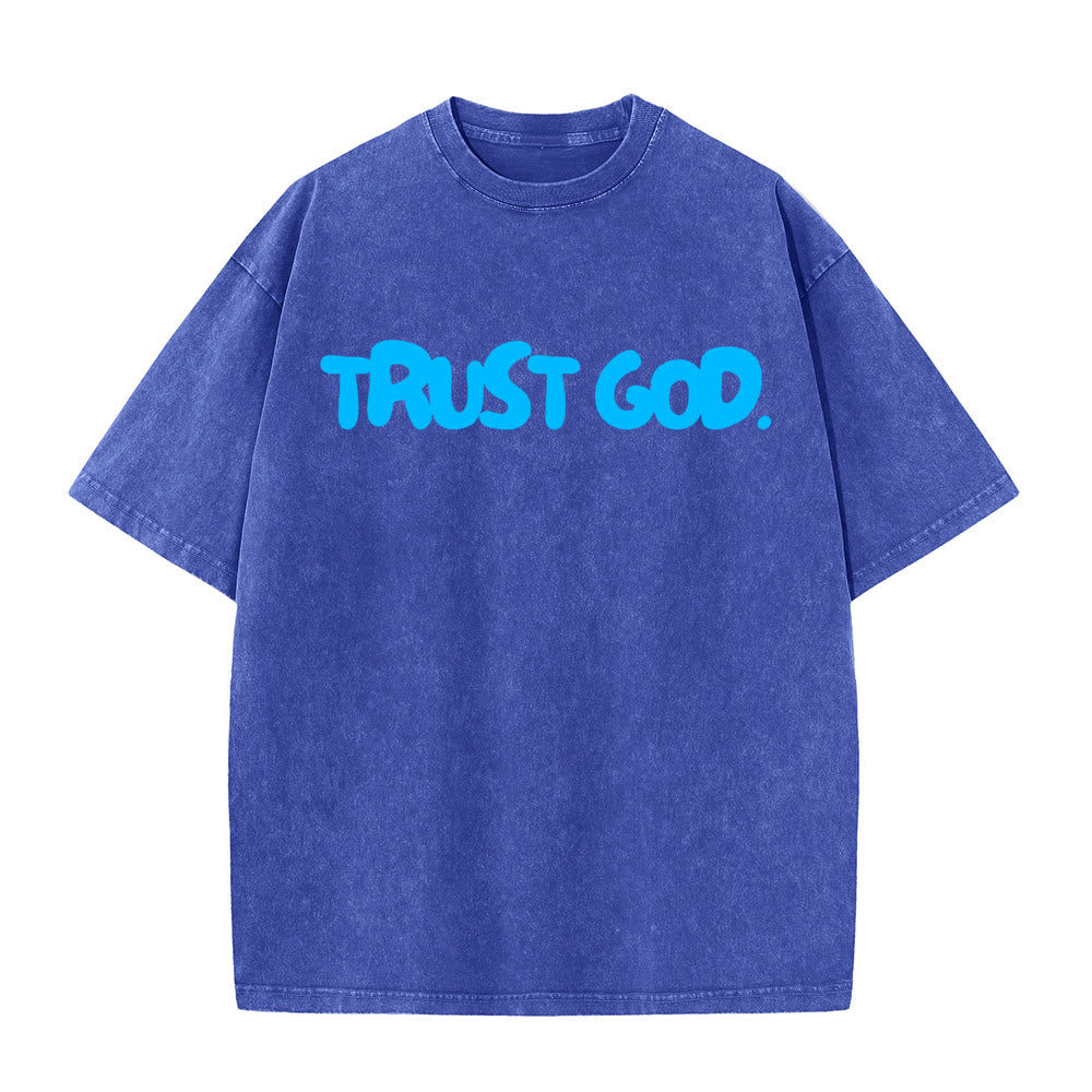 Christianartworkshop Trust In God Unisex Washed T-Shirt