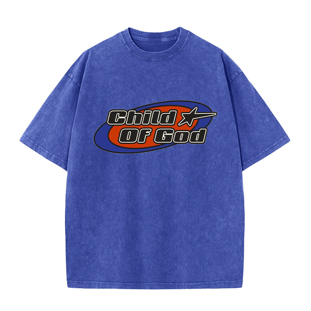 Christianartworkshop Child of God Graphic Unisex Washed T-Shirt