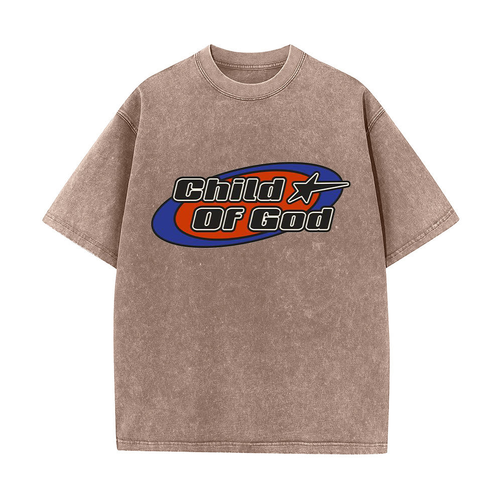Christianartworkshop Child of God Graphic Unisex Washed T-Shirt