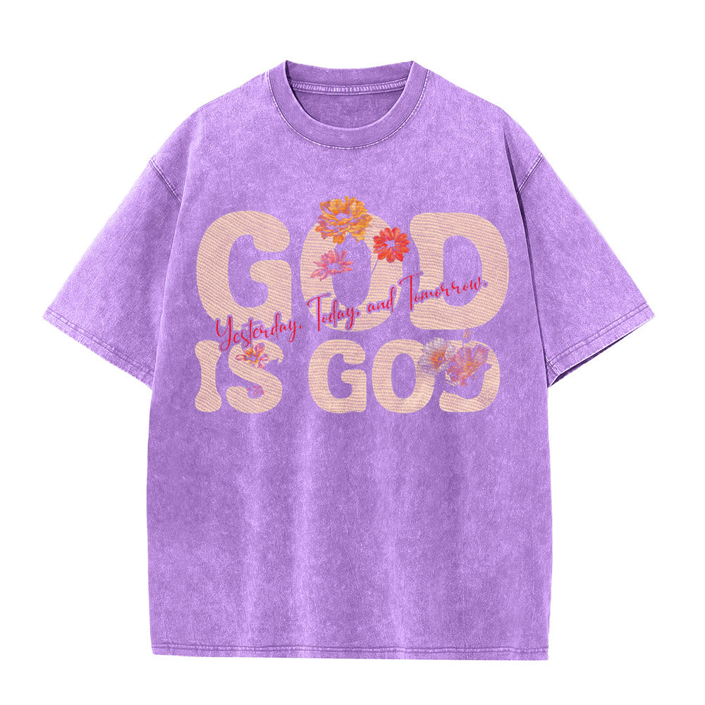 Christianartworkshop God Is God Unisex Washed T-shirt