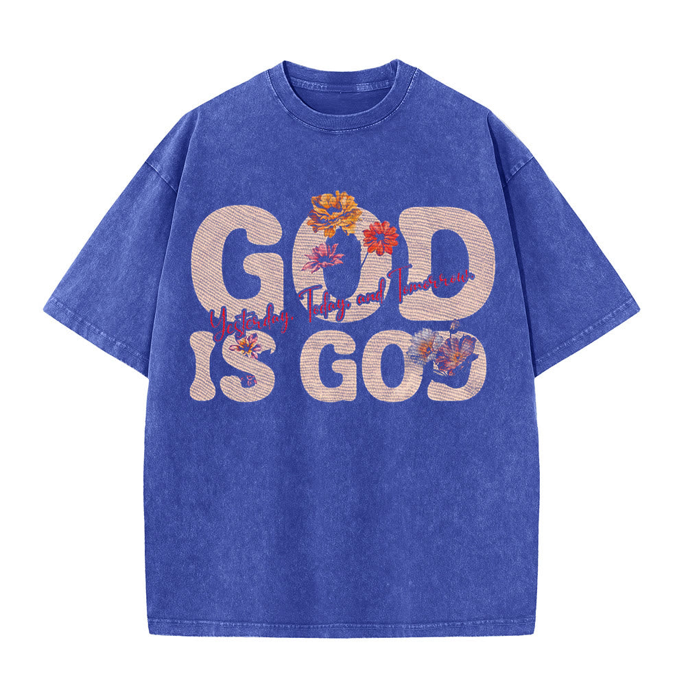 Christianartworkshop God Is God Unisex Washed T-shirt