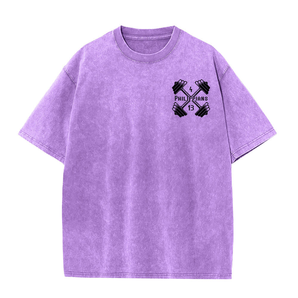 Christianartworkshop Not By My Strength, But His Unisex Washed T-Shirt