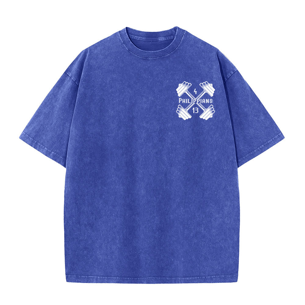 Christianartworkshop Not By My Strength, But His Unisex Washed T-Shirt