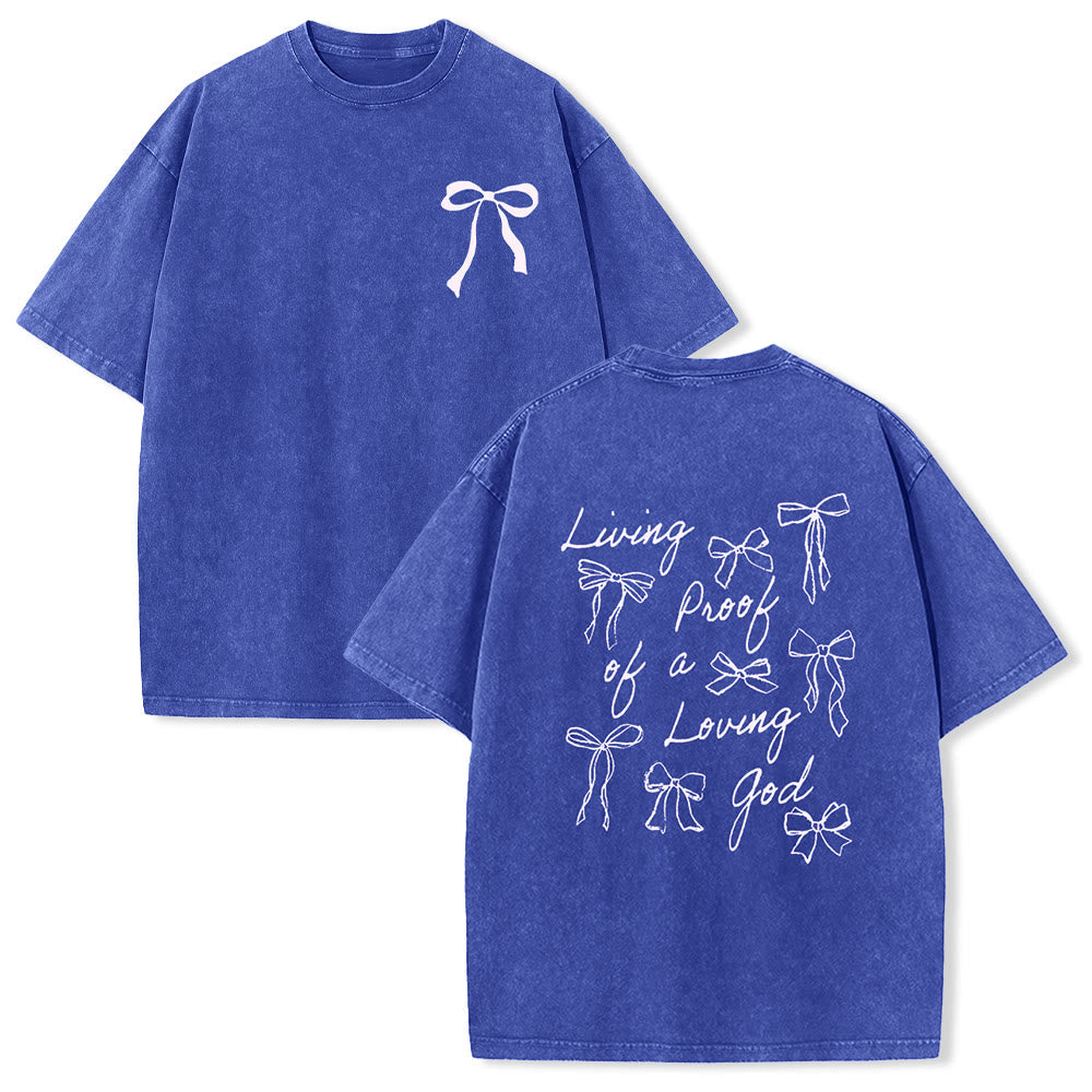 Christianartworkshop Living Proof Of A Loving God Unisex Washed T-shirt