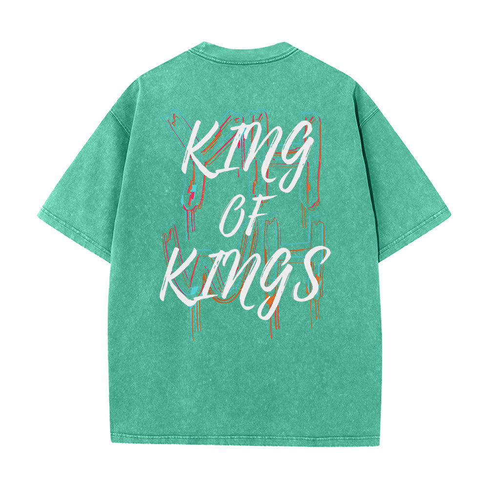 Christianartworkshop King Of Kings Unisex Washed T-shirt