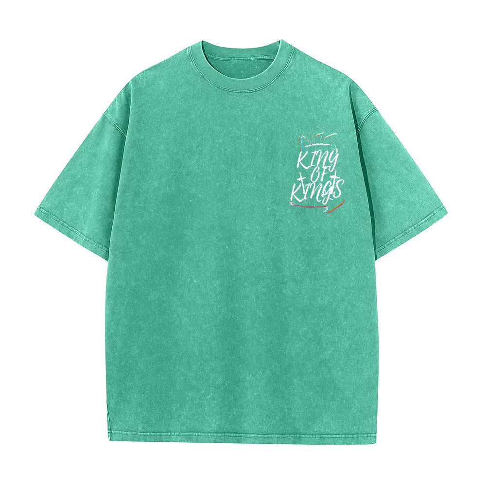 Christianartworkshop King Of Kings Unisex Washed T-shirt