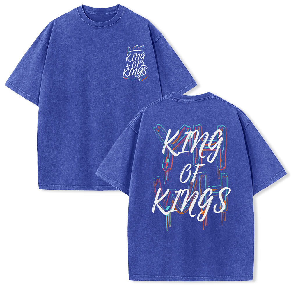 Christianartworkshop King Of Kings Unisex Washed T-shirt