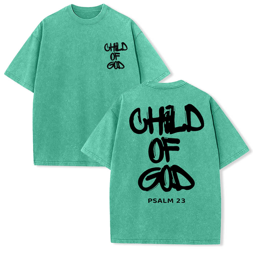 Christianartworkshop "CHILD OF GOD" Adult Washed T-Shirt