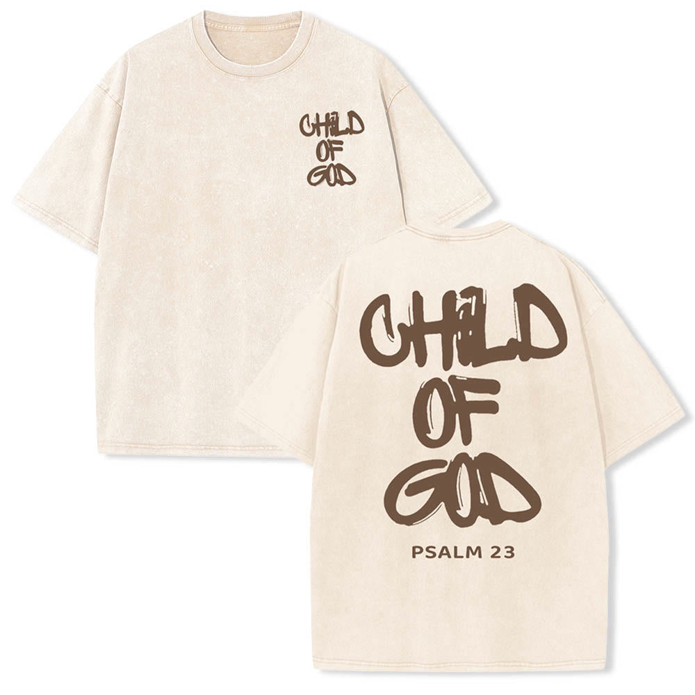 Christianartworkshop "CHILD OF GOD" Adult Washed T-Shirt