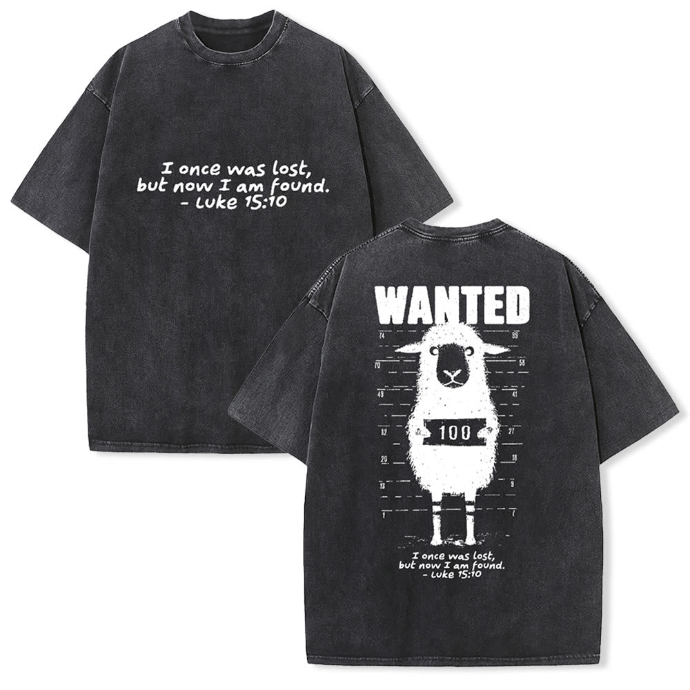 Christianartworkshop Wanted Sheep Unisex Washed T-shirt