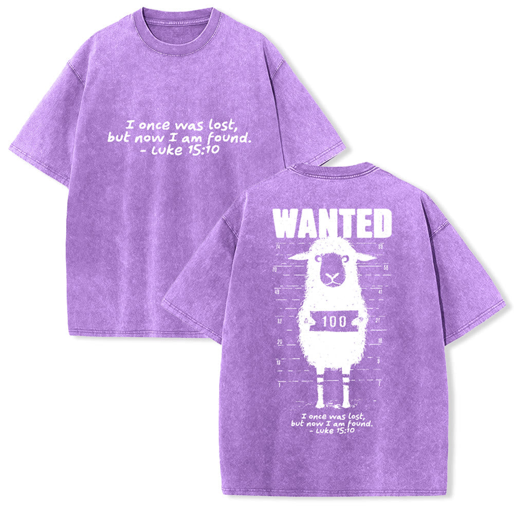 Christianartworkshop Wanted Sheep Unisex Washed T-shirt