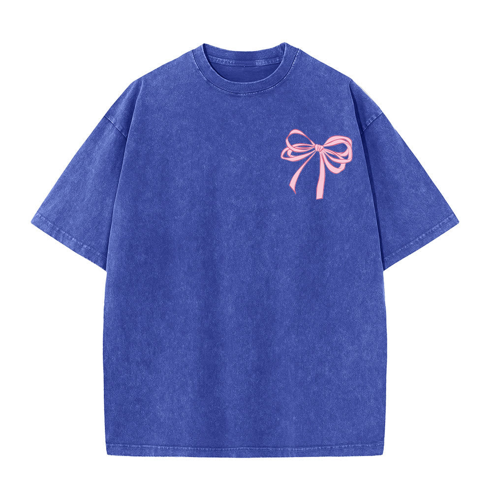 Christianartworkshop God Is Within Her Psalm 46:5 Bow Accent Unisex Washed T-shirt