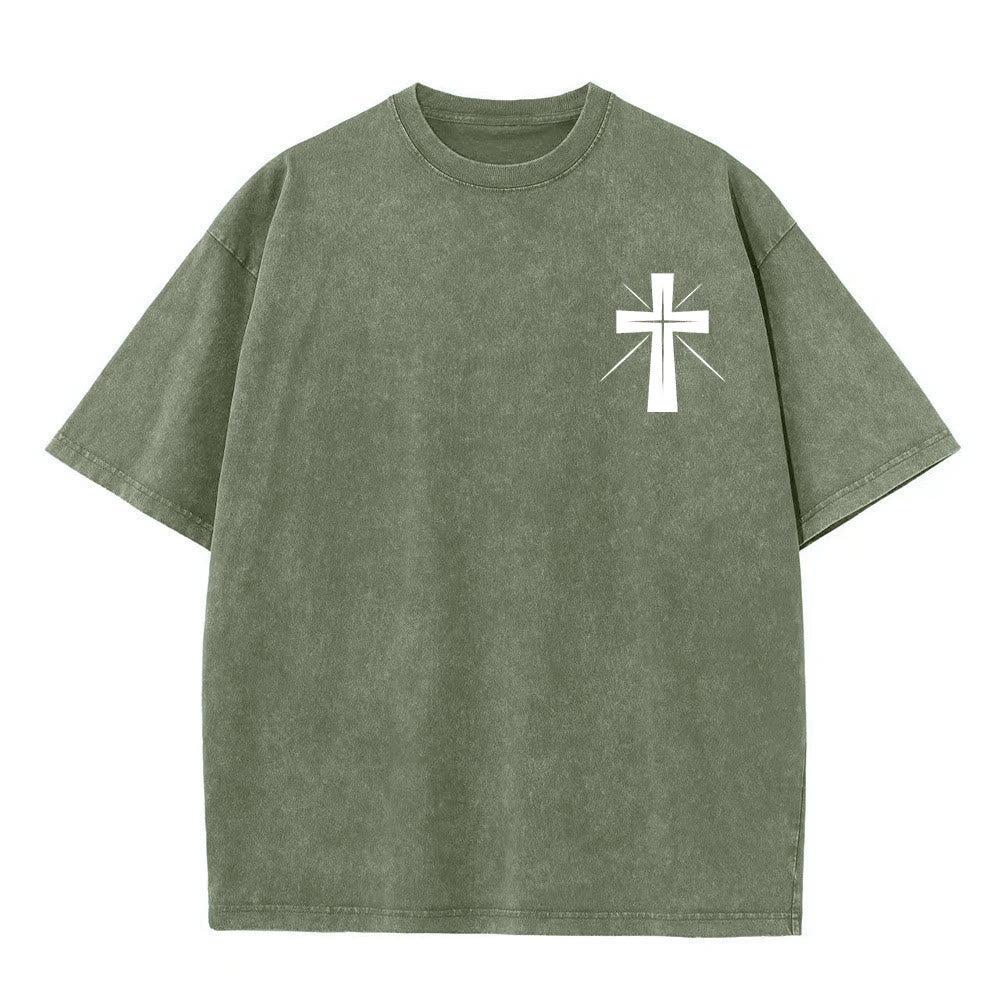 Christianartworkshop Seek First the Kingdom of God Unisex Washed T-Shirt