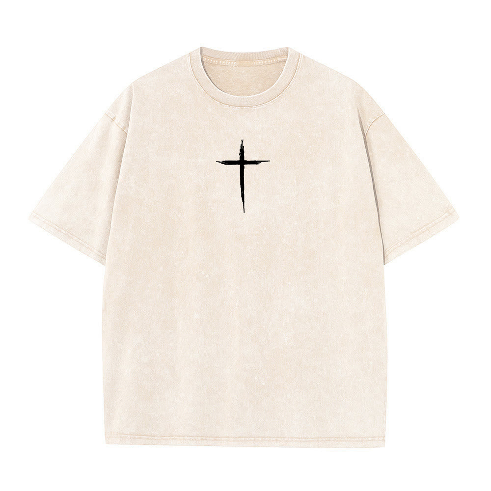 Christianartworkshop Repent For The Kingdom Of Heaven Unisex Washed T-Shirt