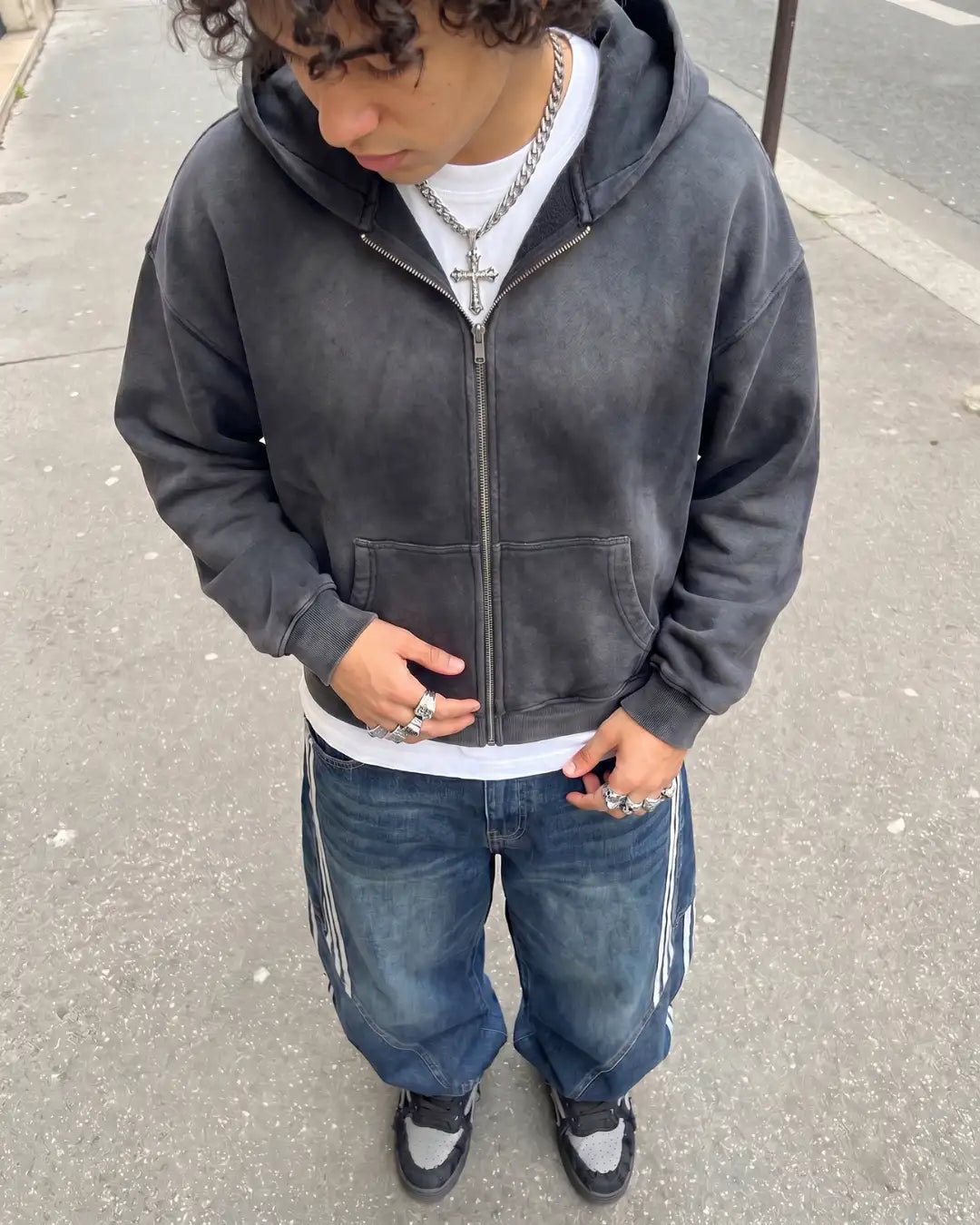 Mondial Washed Zip Hoodie