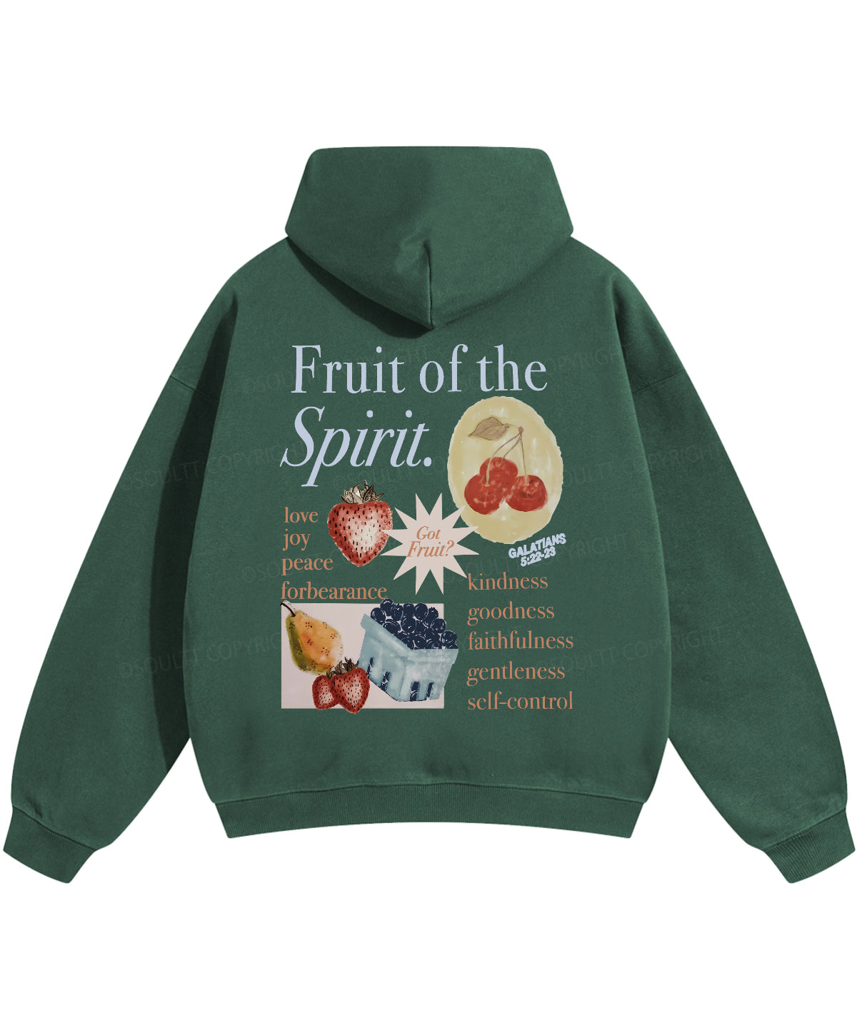 Fruit Of The Spirit Double Sided Christian Hoodie