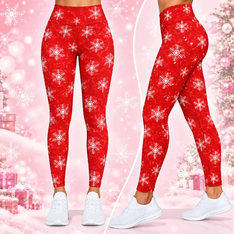 Santa-Inspired Christmas Hoodie & Leggings Set – Festive Printed Holiday Outfit