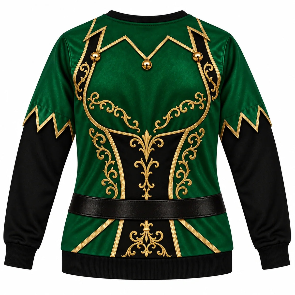 Women's Funny Christmas Elf 3D Print Sweatshirt – Festive Costume Illusion Pullover