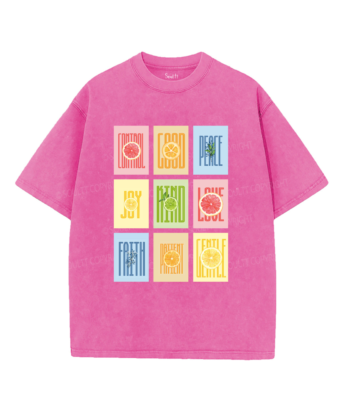 Fruit Of The Spirit Washed Christian T-shirt
