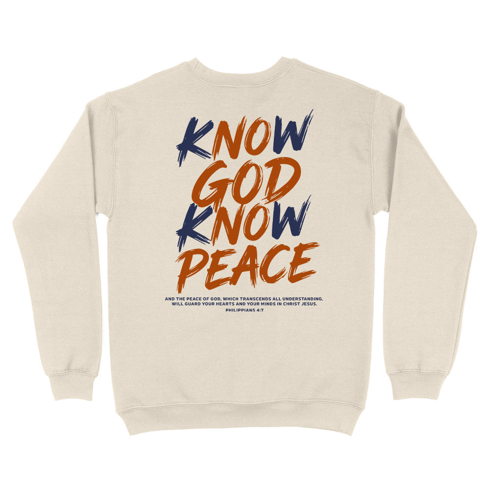 Know God Know Peace S2 Christian Unisex Sweatshirt