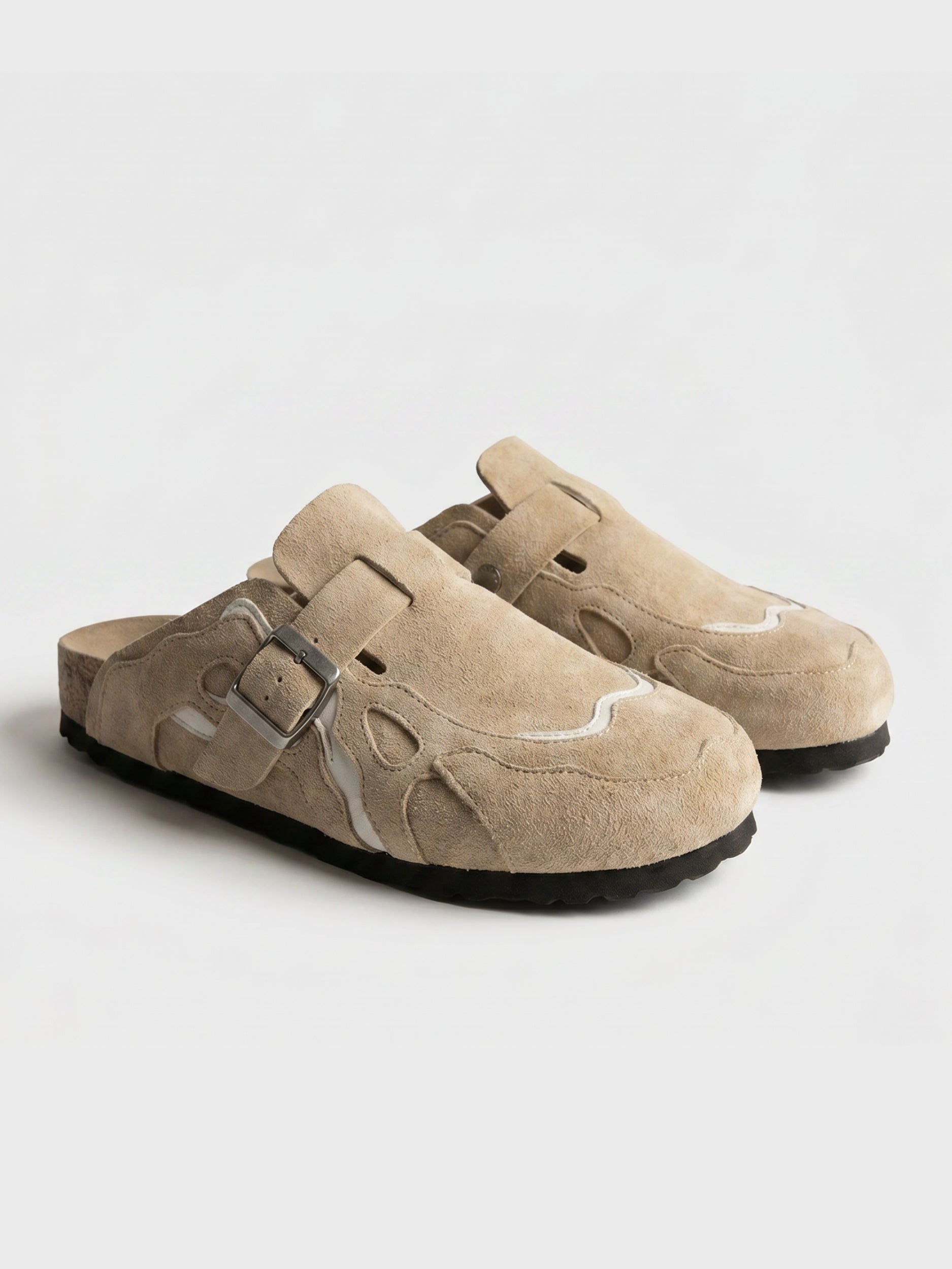 Wavey Clogs - Beige
