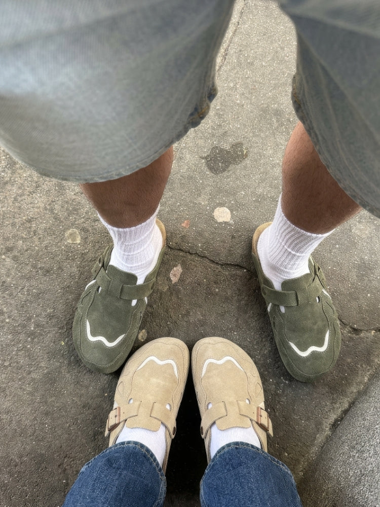 Wavey Clogs - Beige