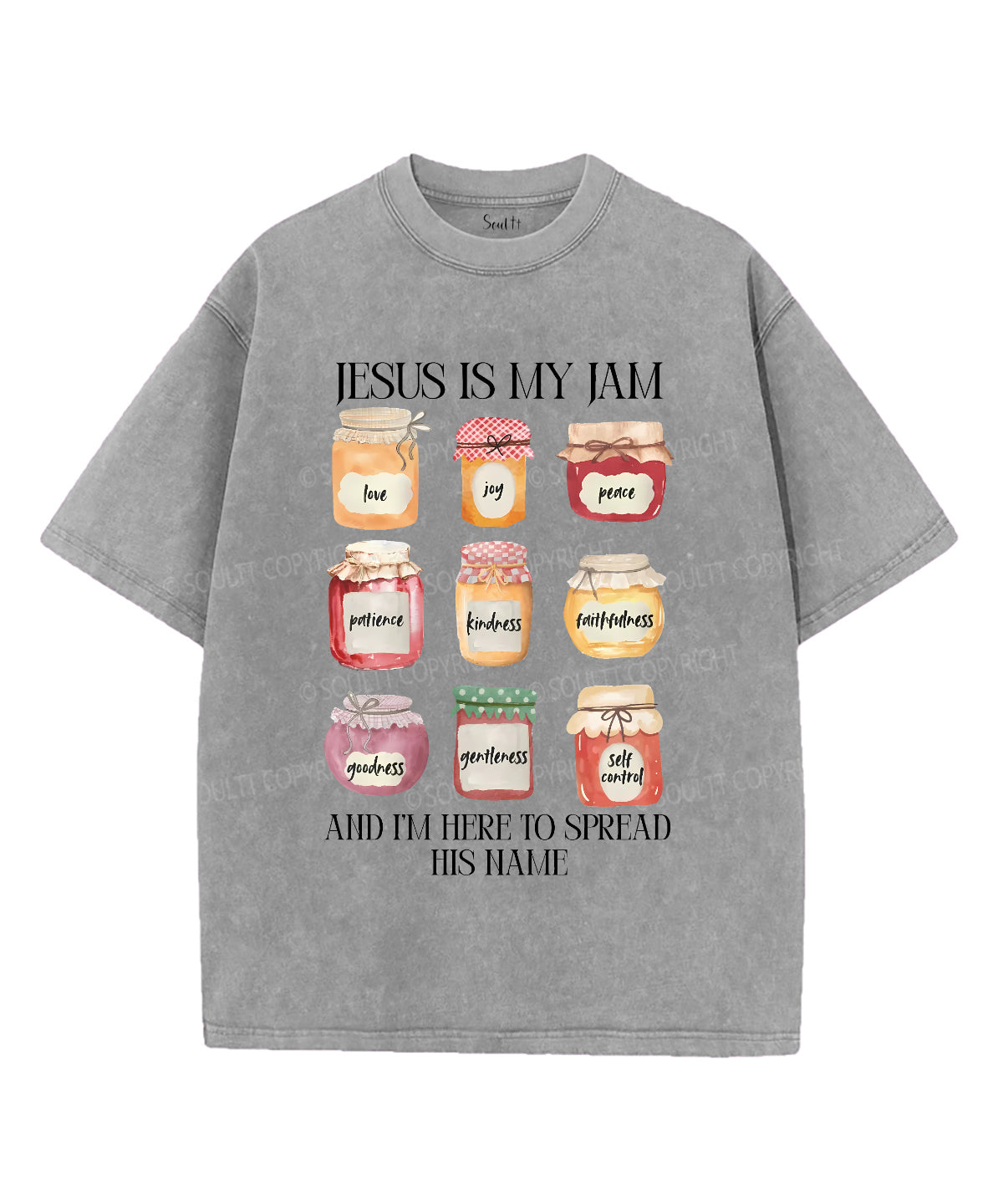 Jesus Is My Jam Unisex Washed Christian T-shirt