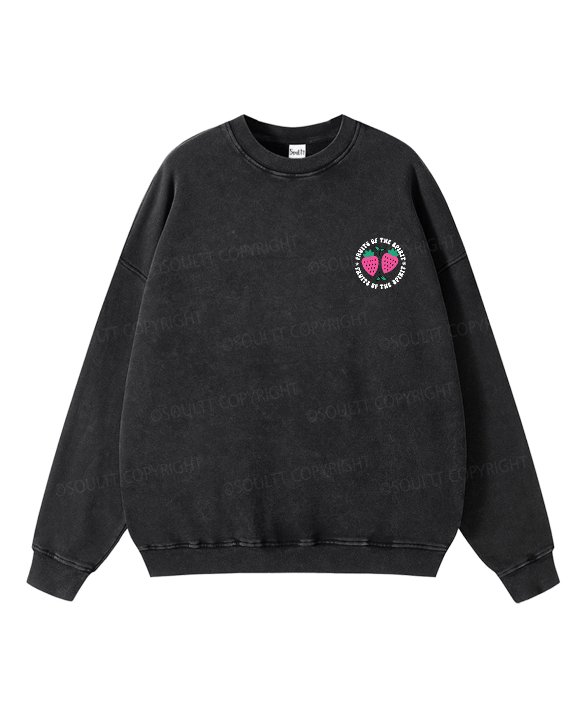 Fruits of the Spirit Double Sided Washed Christian Sweatshirt